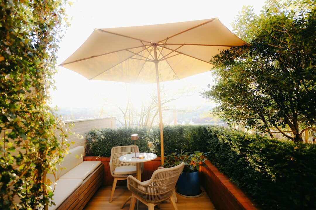 celebrity home garden terrace